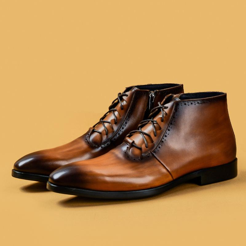 Handmade leather boots