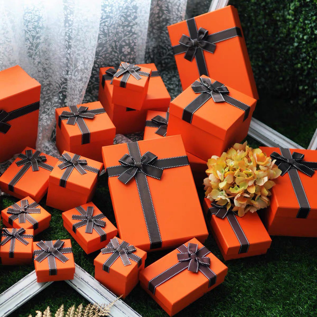 Vibrant Orange Gift Box