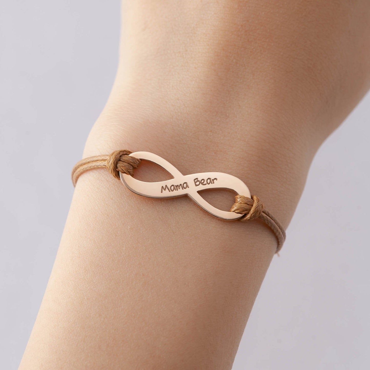Infinite Eternal Name-Engraved Braided Bracelet