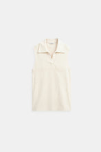 Old Money Sleeveless Simple Solid Collared Slim Top