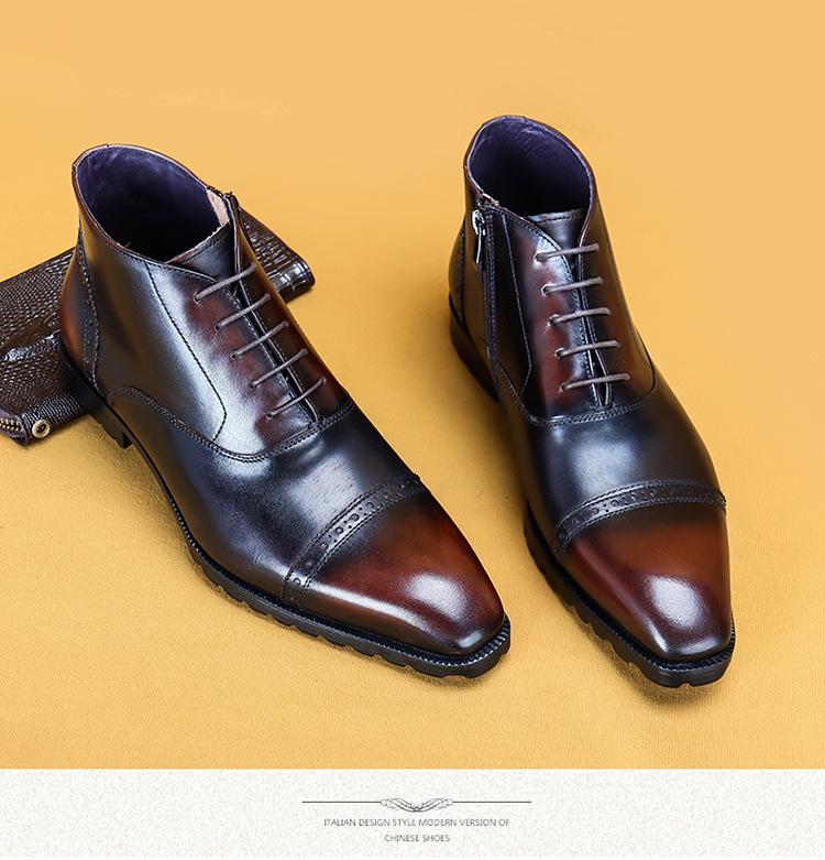 Handmade leather boots
