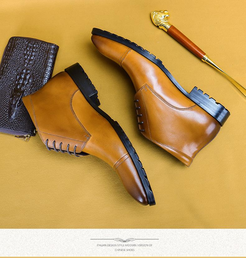 Handmade leather boots