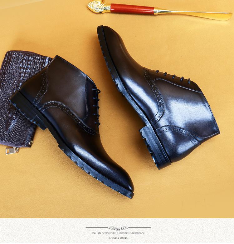 Handmade leather boots