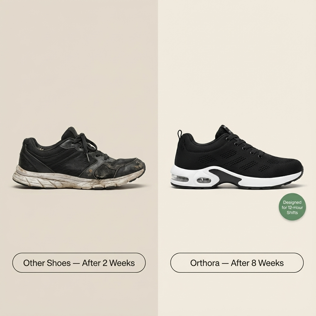 12-Hour Comfort Shoes for Heel & Plantar Fasciitis Relief (Unisex) (BOGO)