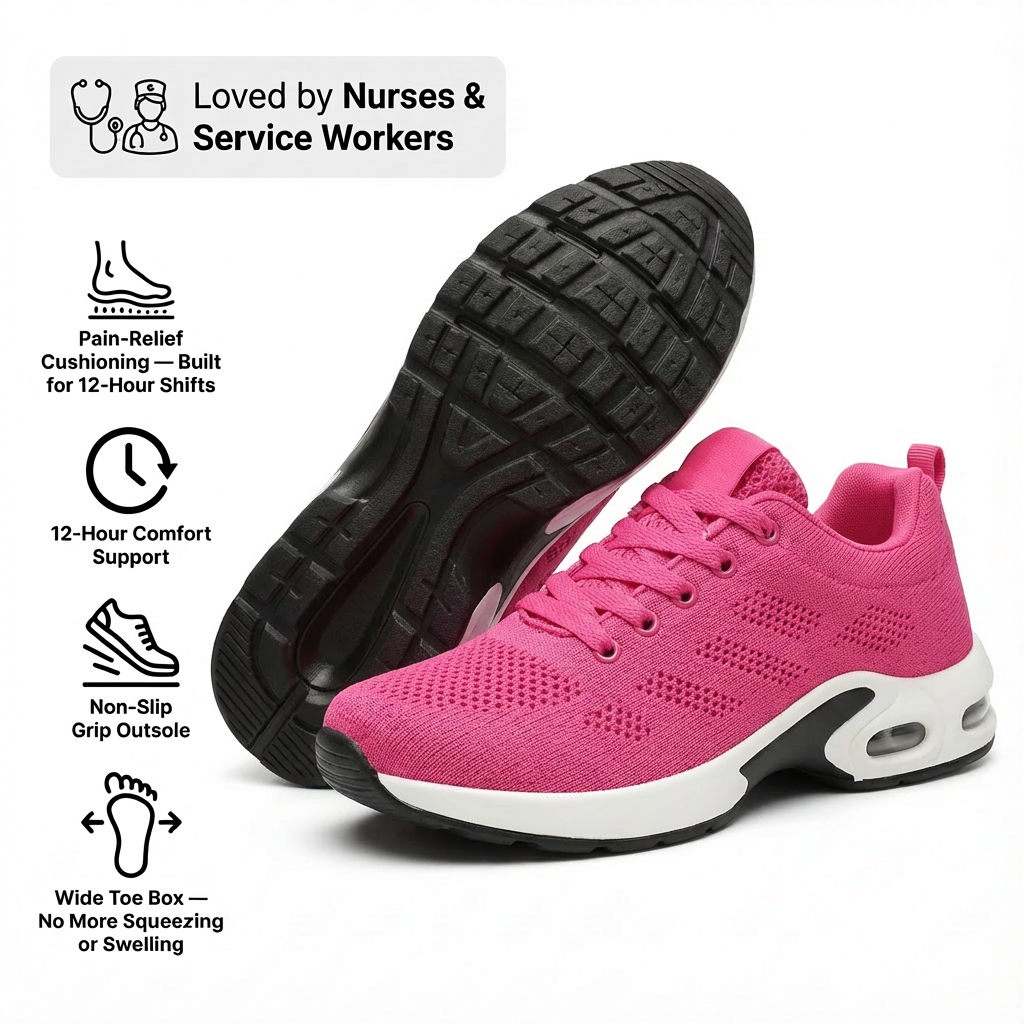 12-Hour Shift Shoes for Heel & Plantar Fasciitis Relief (Unisex)