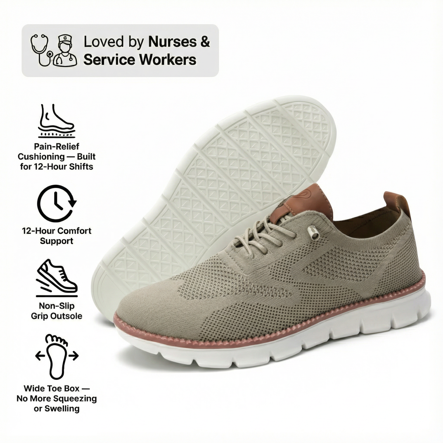 All-Day Comfort & Pain-Free Men's Orthopedic Shoes