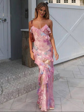 Fiorella – Floral Ruffle Backless Maxi Dress