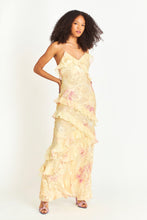 Fiorella – Floral Ruffle Backless Maxi Dress