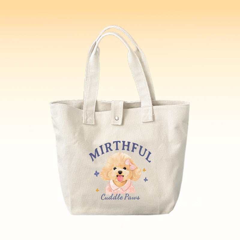 Personalized Pet Portrait Cotton Tote Bag