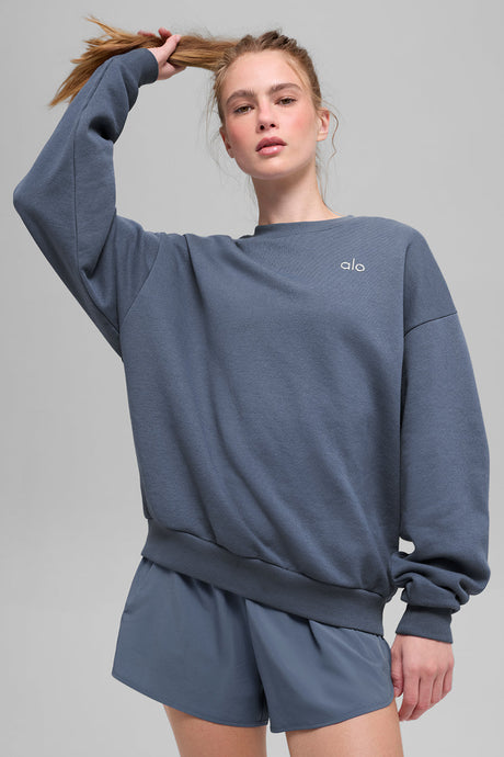 Accolade Crew Neck Pullover - Bluestone