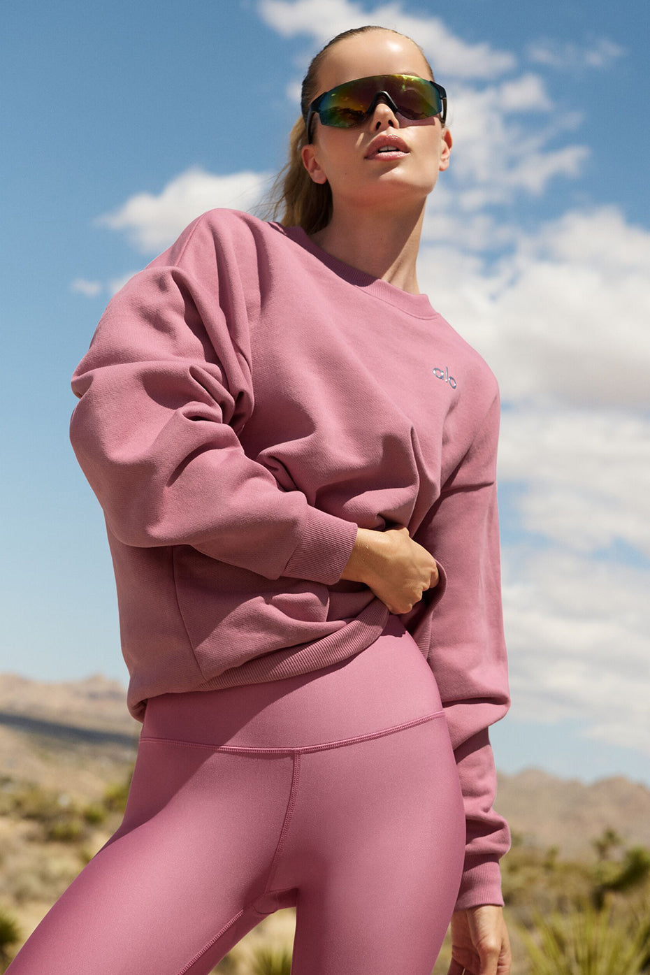 Accolade Crew Neck Pullover - Pink Wild Rose