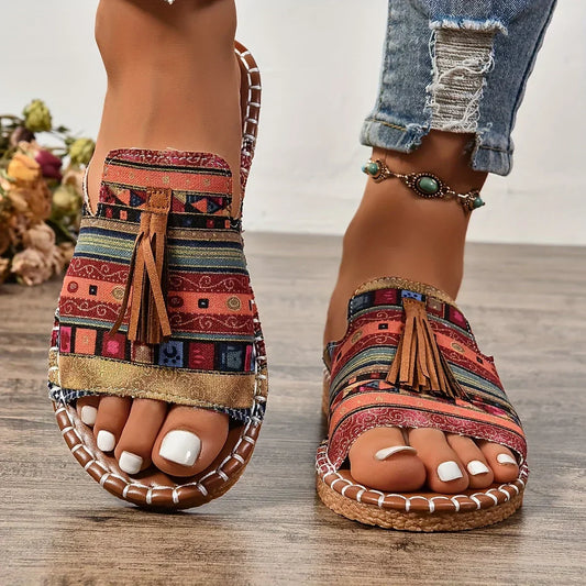 MILA – VINTAGE TASSEL BOHO SANDALS