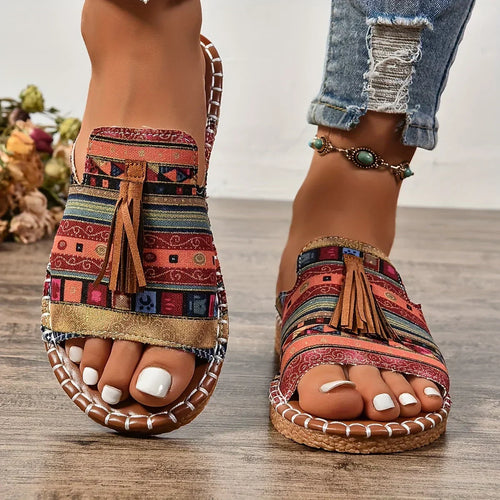MILA – VINTAGE TASSEL BOHO SANDALS
