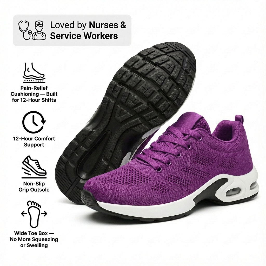 12-Hour Shift Shoes for All-Day Foot, Knee & Back Pain Relief