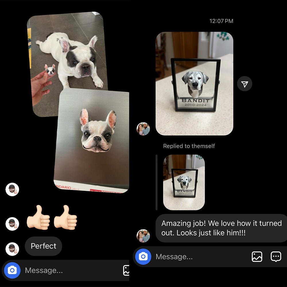 Hand-Engraved Custom Pet Head Fridge Magnet