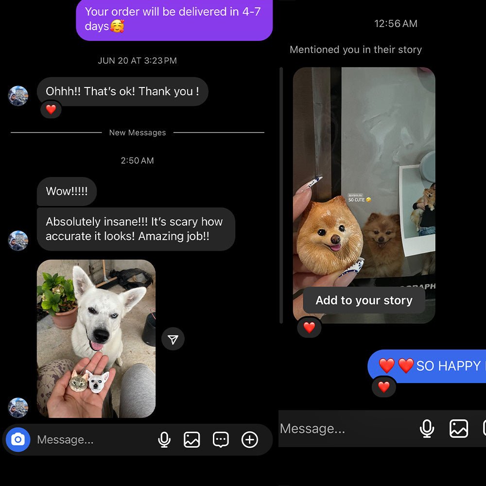 Hand-Engraved Custom Pet Head Fridge Magnet