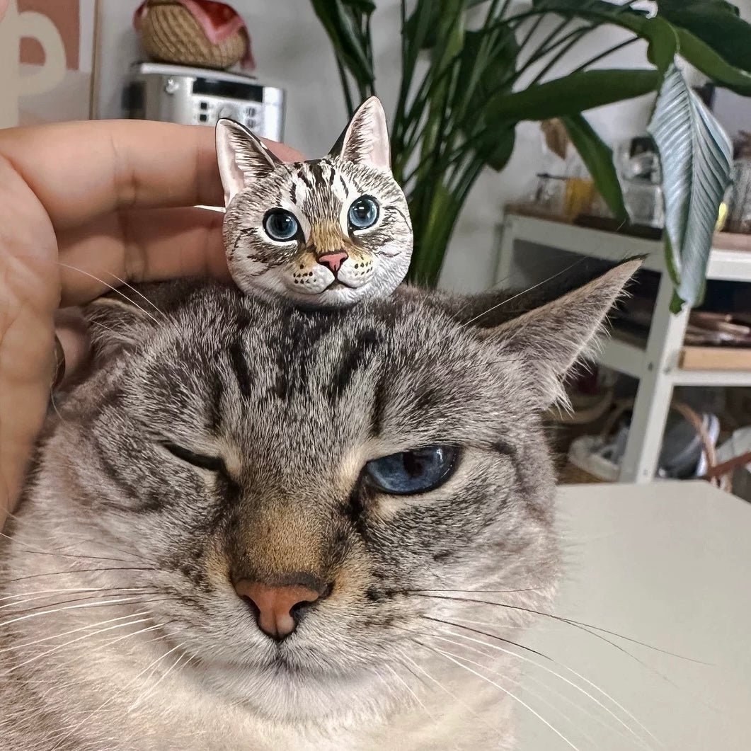 Hand-Engraved Custom Pet Head Fridge Magnet