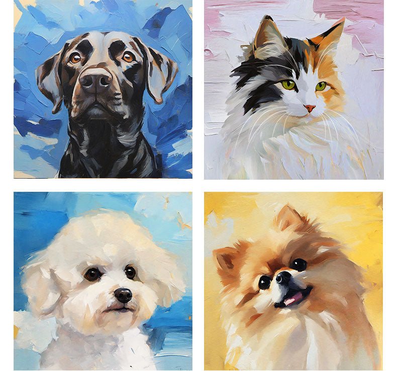 Custom Oil Painting Creative Pet Portrait