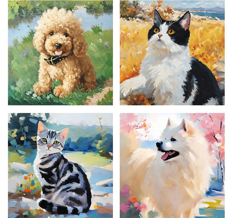 Custom Oil Painting Creative Pet Portrait