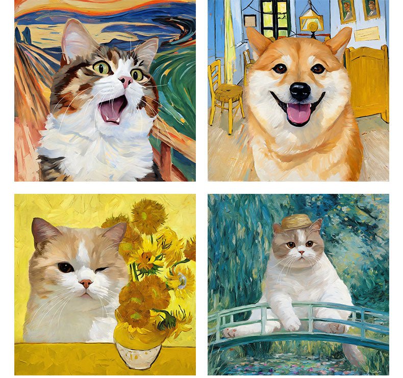 Custom Oil Painting Creative Pet Portrait