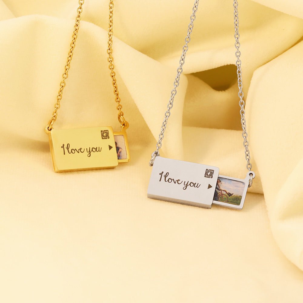 Customized Engraved Photo Envelope Pendant Necklace™