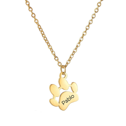 Customized Paw Pendant Necklace