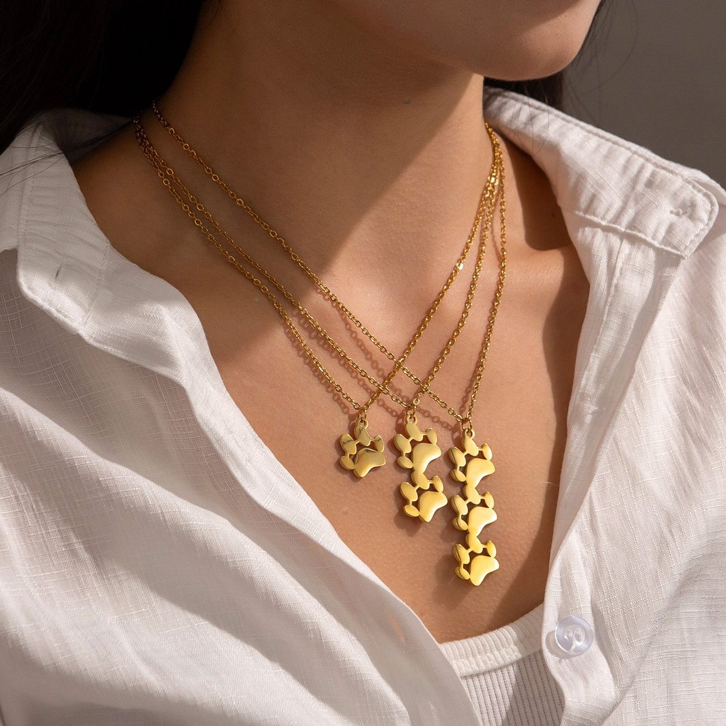 Customized Paw Pendant Necklace