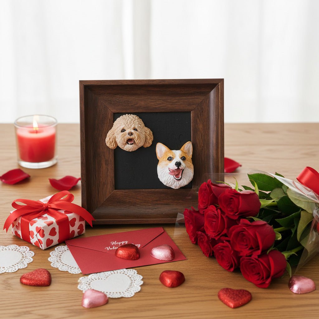 Hand-Engraved Custom Pet Head Fridge Magnet