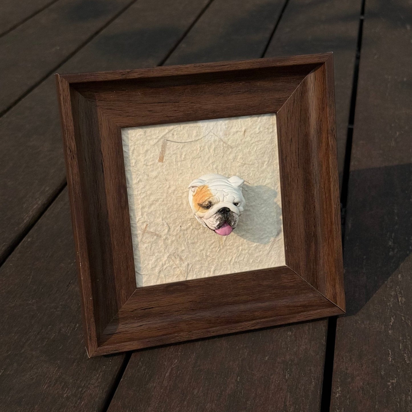 Magnetic Wood Pet Figurine Display Frame (*Pet Figurine is NOT included)
