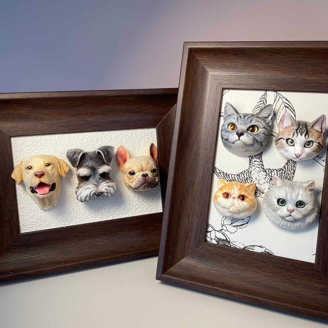Magnetic Wood Pet Figurine Display Frame (*Pet Figurine is NOT included)