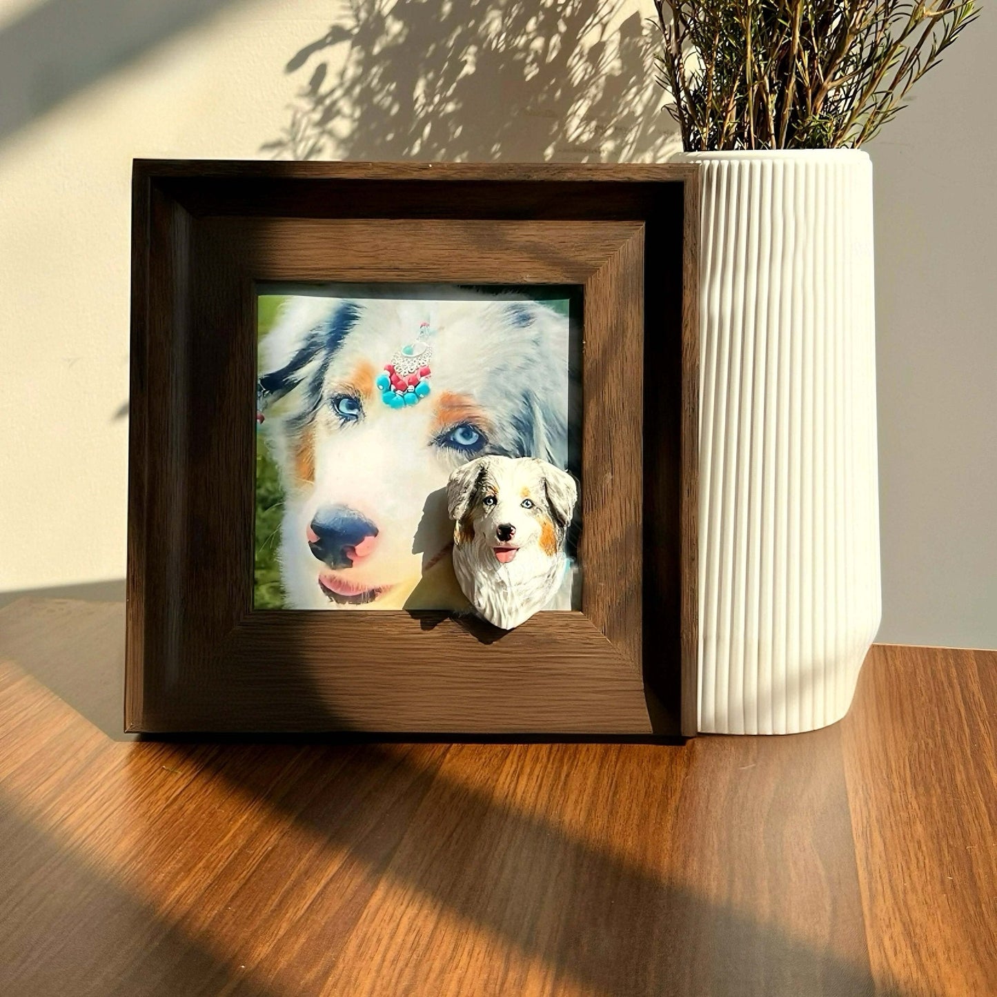 Hand-Engraved Custom Pet Head Fridge Magnet