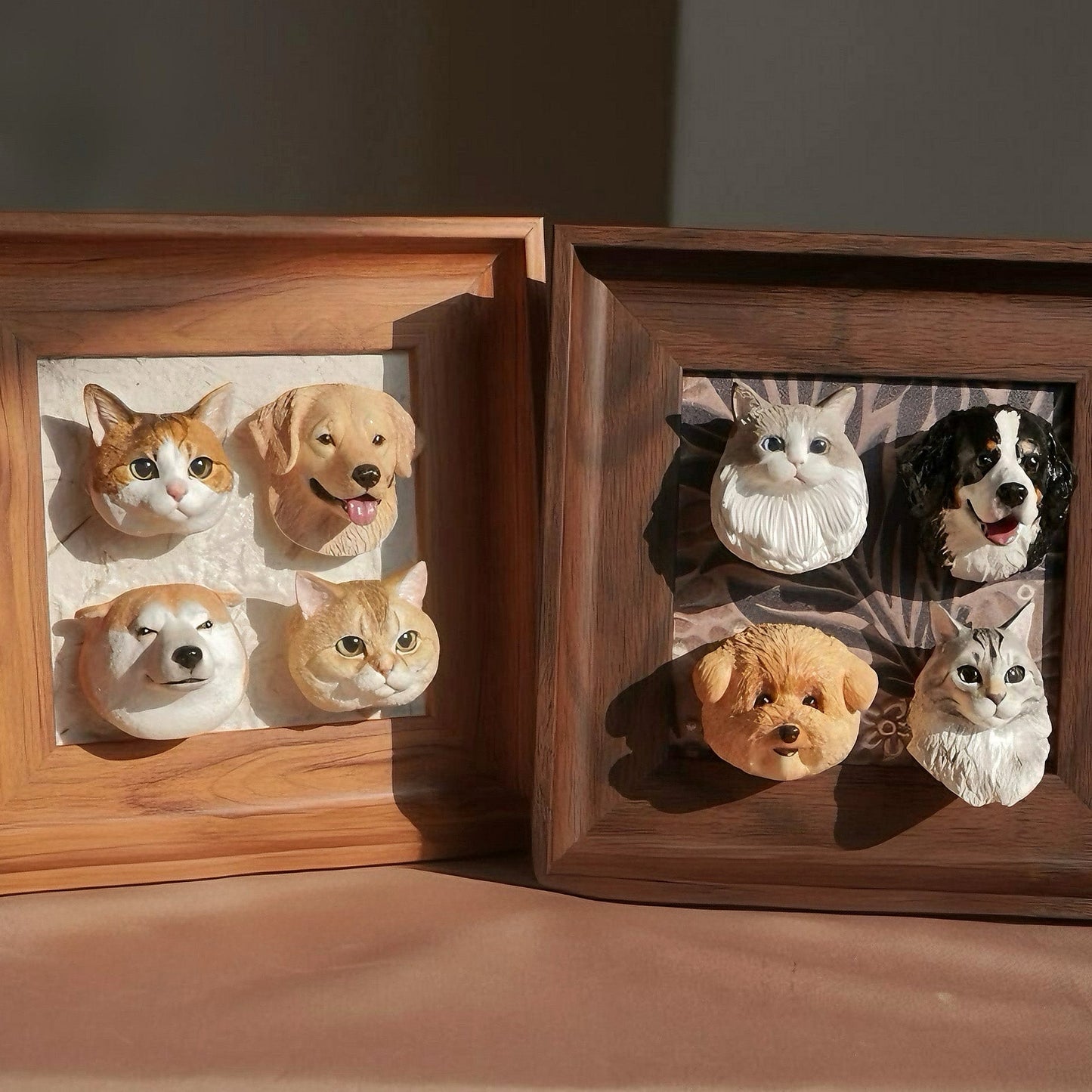 Hand-Engraved Custom Pet Head Fridge Magnet