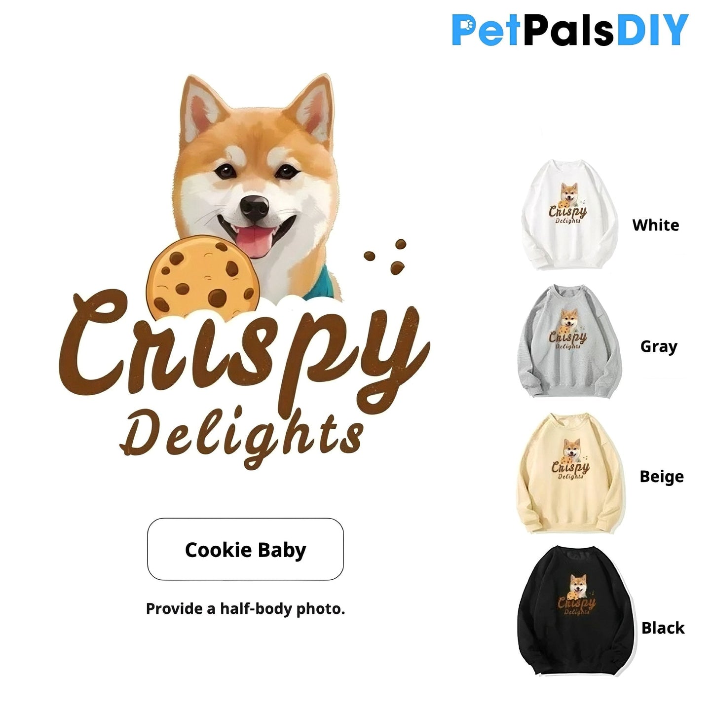 Personalized Pet Portrait Cotton Hoodie