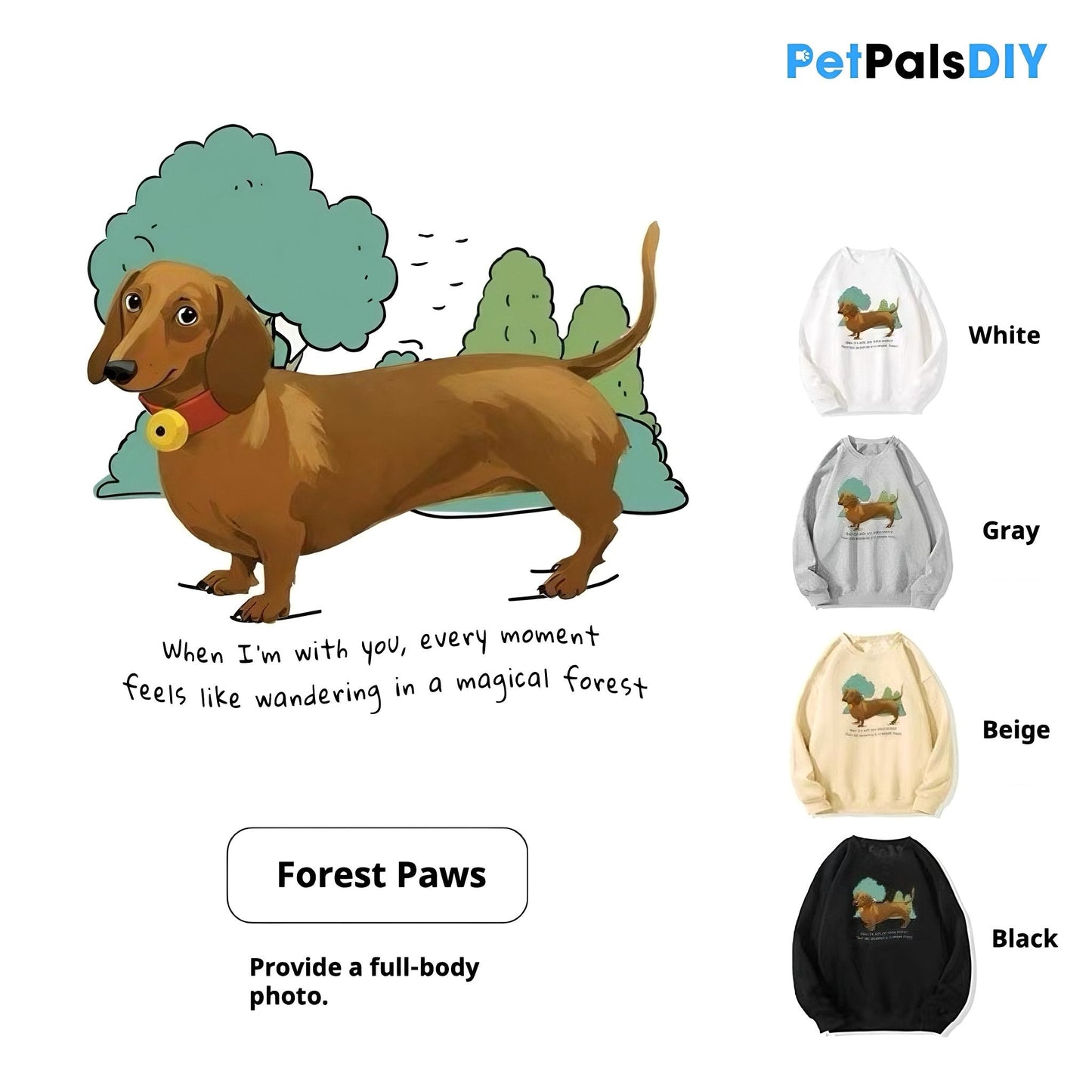Personalized Pet Portrait Cotton Hoodie