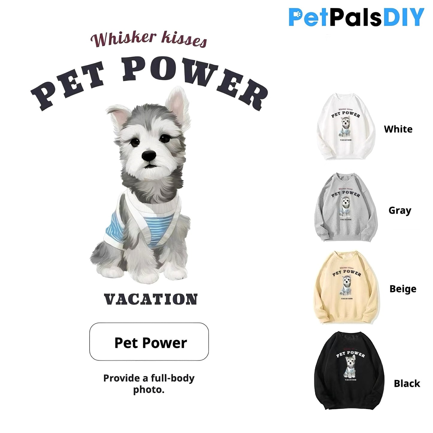 Personalized Pet Portrait Cotton Hoodie