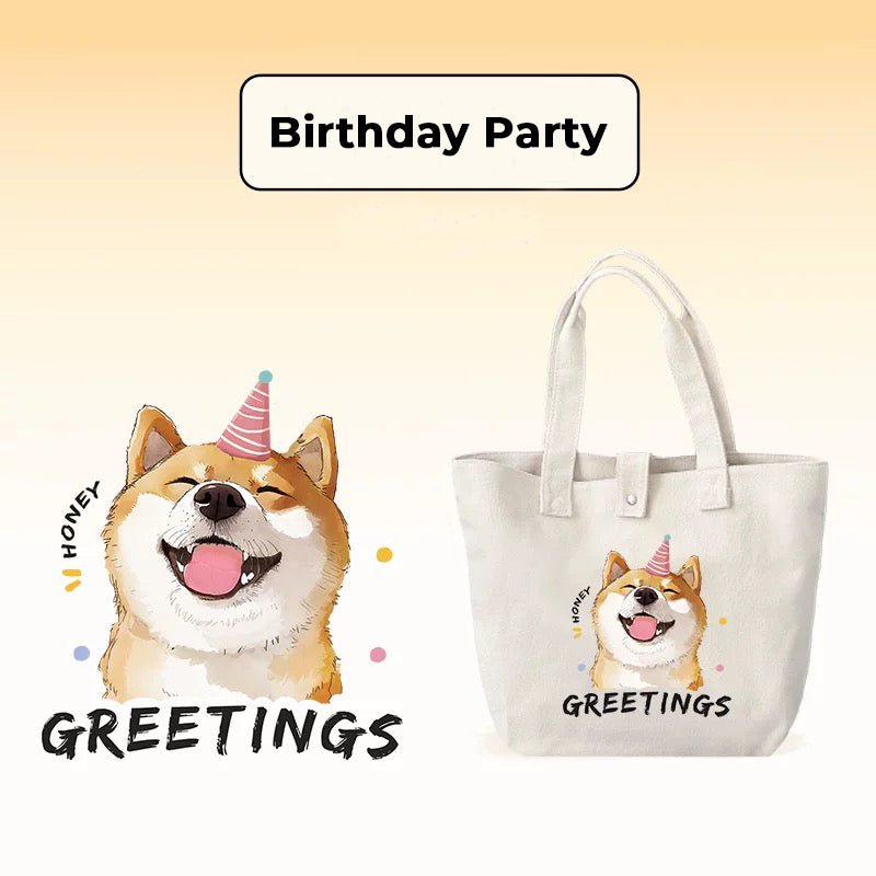 Personalized Pet Portrait Cotton Tote Bag