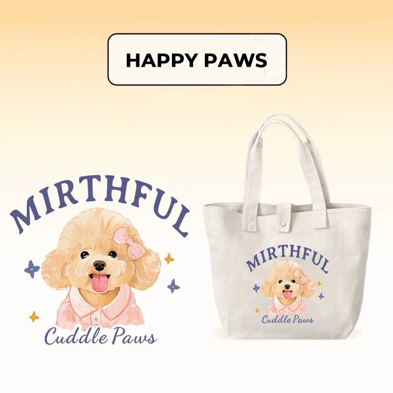 Personalized Pet Portrait Cotton Tote Bag