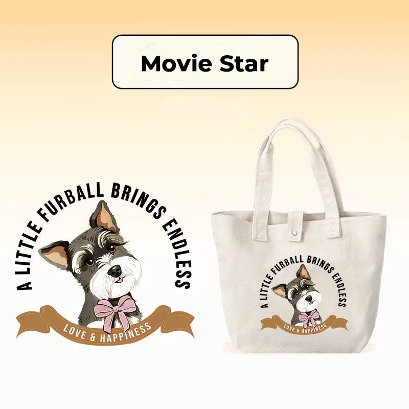 Personalized Pet Portrait Cotton Tote Bag