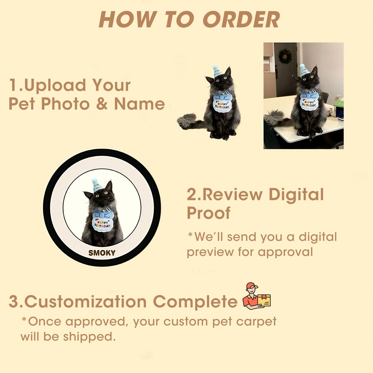 Personalized Pet Portrait Rug