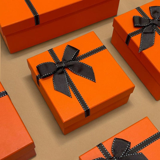 Vibrant Orange Gift Box